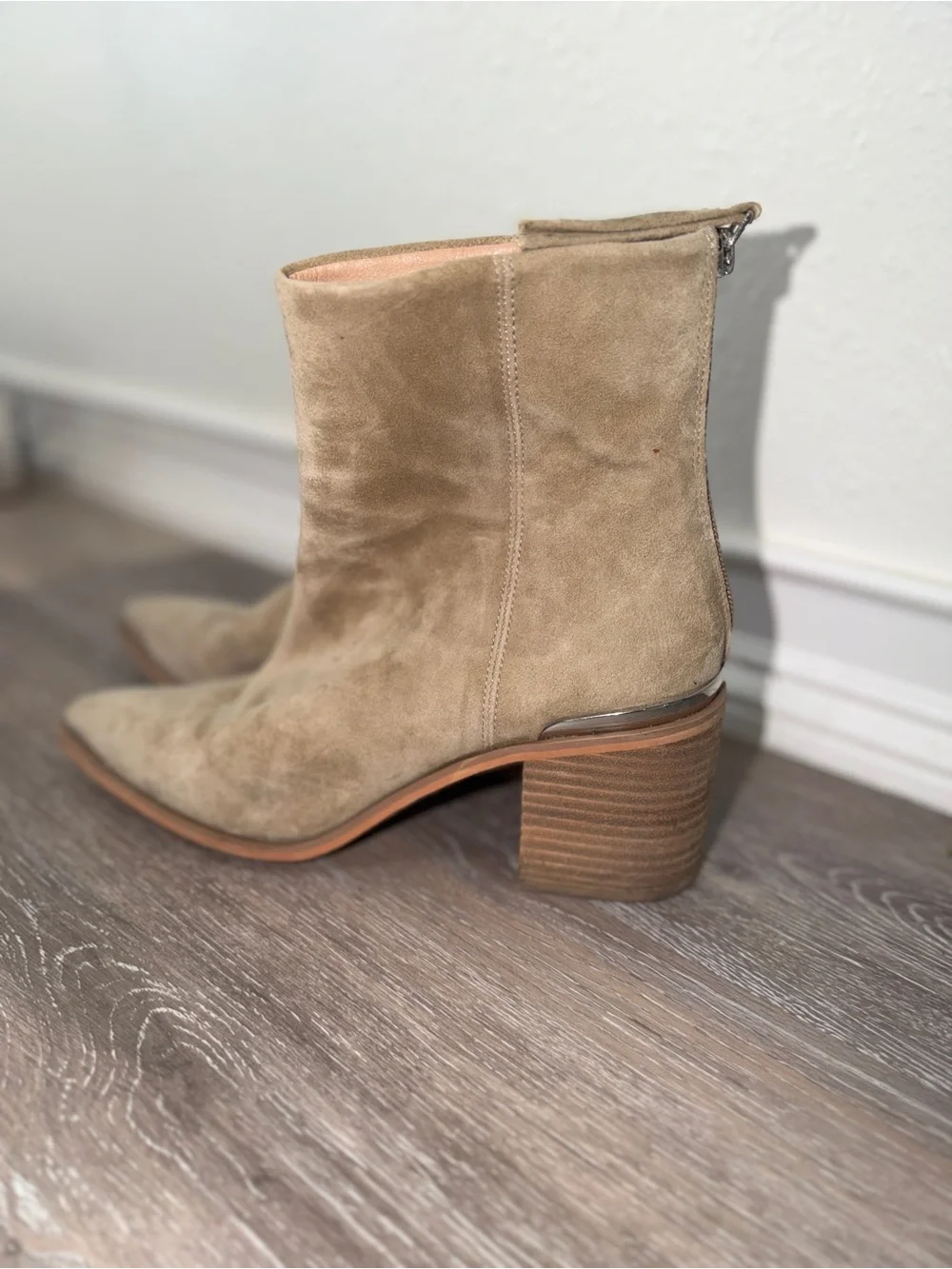 Steve Madden Women's Suede Ankle Boot in Taupe
